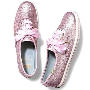 Keds Kate Spade glitter sneaker - babypink (sz: 7)